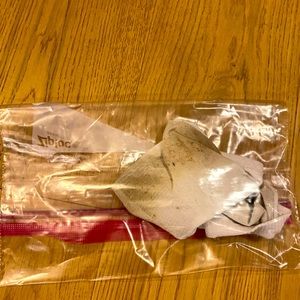 Worn white socks with extreme odor